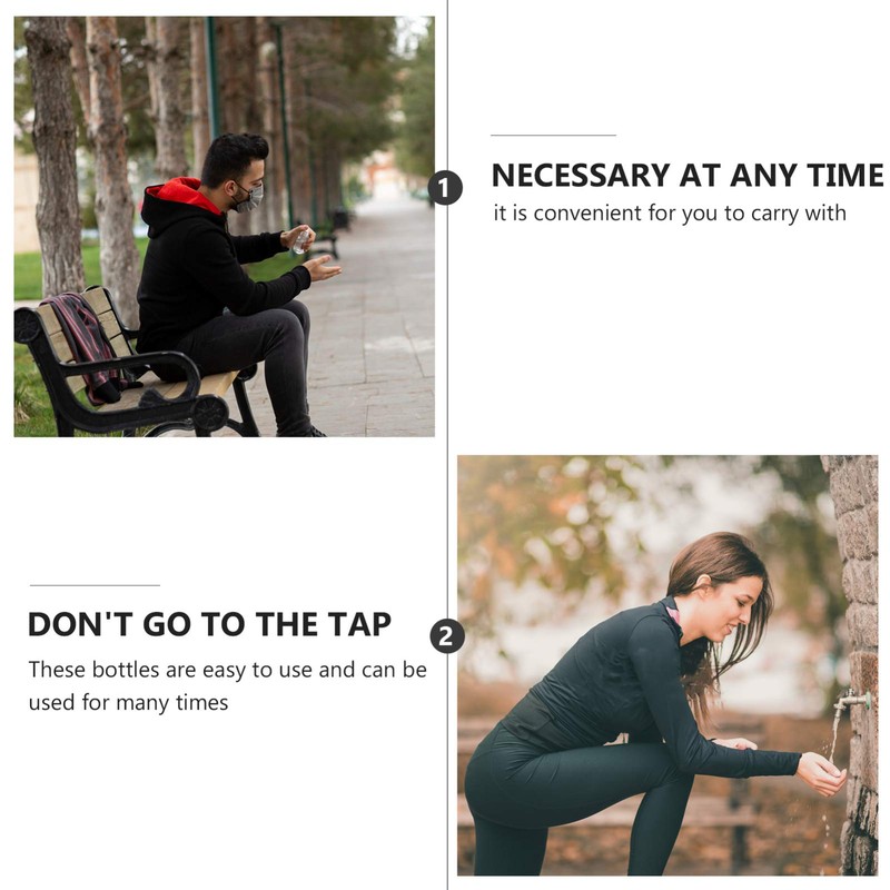 Healifty 16pcs Travel Plastic Clear Keychain Bottles 60ml Leakproof Empty