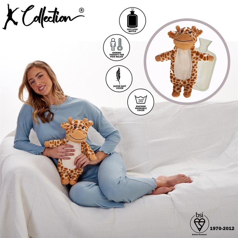 K Collection 3D Novelty Hot Water Bottle with Removable Cover