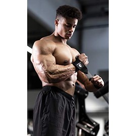 Fitgriff® Muñequeras + correas de elevación (paquete) - Correas de muñeca para levantamiento de pesas, gimnasio, entrenamiento de fuerza, fitness, para hombres y mujeres