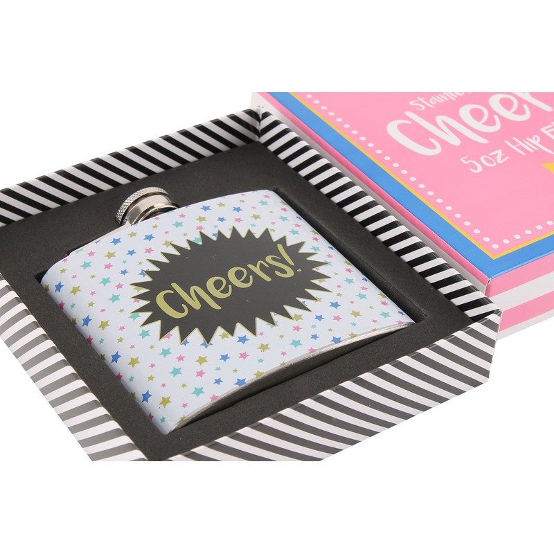 CGB Giftware | 'Cheers' 5oz Fabulous Hip Flask Gift Boxed