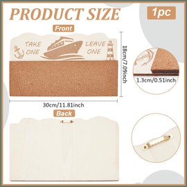 BENECREAT Cork Brooch Board, Pin Trading Ship Lighthouse Anchor Pin Board for Brooch Pin Storage, Jewelry Display, Office Home and School Decor, 7.08x11.8 Inch, 0.5 Inch Thick