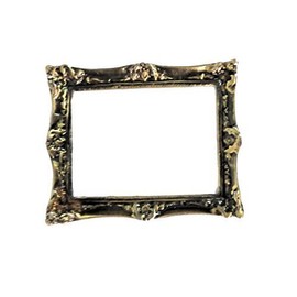 Melody Jane Dollhouse Empty Antique Gold Picture Painting Frame Rectangular SM
