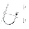 MZMing 2 Pieces Curtain Holdbacks Pair Chrome Tieback Hooks Decorative