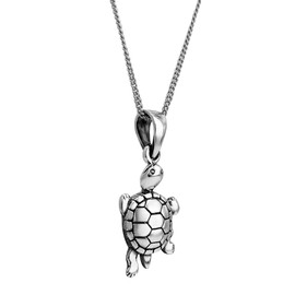 81stgeneration Ocean Sea Turtle Pendant Necklace .925 Sterling Silver for Women 45cm, Sterling Silver