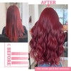Burgundy Reddish Hair Extensions Clip ins Straight Clip in Hair