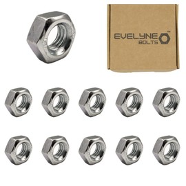 M4 (4mm) Steel Hex Nuts - Standard Thread - Pack of 10