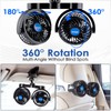 XOOL Clip Car Fan, Adjustable Dual Head 4 Inches 12V