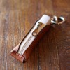 Lip balm case cosmetics key ring - black + initial