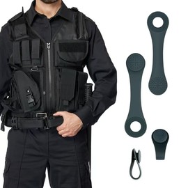 KONNITIHA Shirt Stays, Hidden Suspenders for Men Police 2 Pair Mens Suspenders Adjustable with Non-Slip for Military and Shirt Keepers (Black)