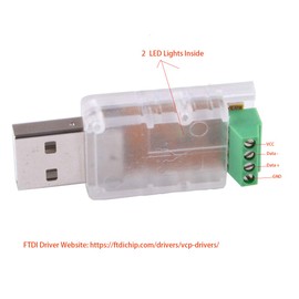 USB to RS485 Serial Adapter Converter FTDI Chipset) for Win 7/8/10, Mac, Linux, Android