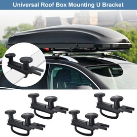 Erato Pack of 4 Universal Roof Box Mounting U Bracket Kit Heavy Duty U-bolts Clamps Brackets with 8 Lock Nuts and 2 Bandages Roof Rack Installation Accessories for Car SUV Van