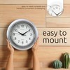Kiera Grace Wall Clock, 10 Inch, Aster Silver Modern Classic
