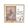 Floral Glass Photo Frame 4" x 6" with Gold Edge