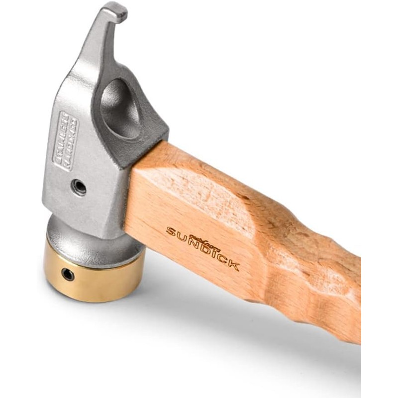 Peg Hammer, Short Hammer, Lightweight, Compact, Camping, Wooden Handle, Chestnut