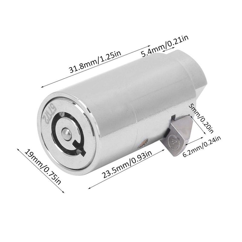Tubular Cam Lock, 19mm Cylinder Lock with 3 Keys for