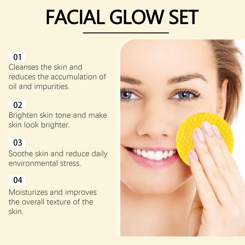 Facial Glow Set - Glow Wash, Glow Up Pads (40
