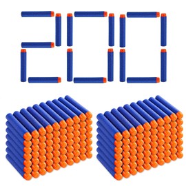 TiGog 200 Stück Pfeile für Nerf Elite 2.0, Pfeile Darts für Nerf Zubehör, Darts Bullets für N-Strike Elite Series, Weiche Schaumstoff Dartpfeile, Dart Zubehör für Nerf Gun Elite, Blau