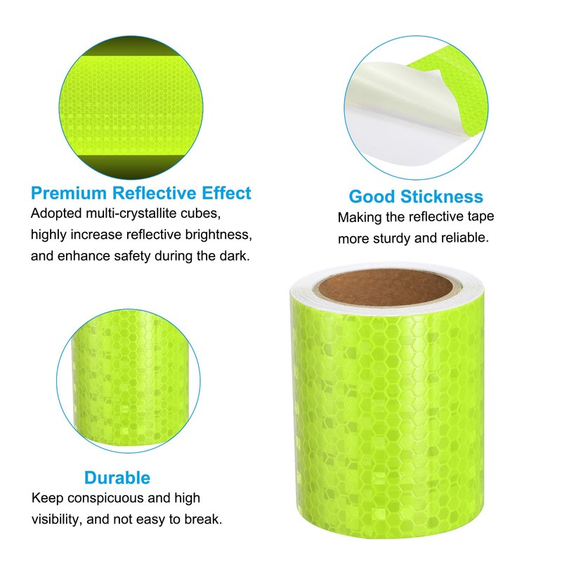 PATIKIL Reflective Tape, 1 Roll 3 Inch x 10 Ft