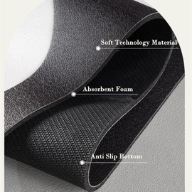 BANEBOR L-Shaped Kitchen Rug - Non-Slip Absorbent Floor Mat, Washable Anti-Fatigue Corner Carpet for Sink Area, Oil & Water Proof Kitchen Mat (Moonflower Left L, 39''x59''x18'')