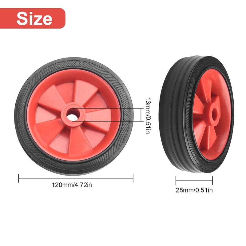 Cloudpower 2 Pack Air Compressor Replacement Wheels Complete with Screws