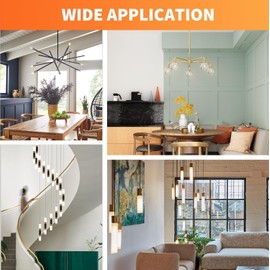 Diodesy- T6 Dimmable Milky LED Light E12 Candelabra Tubular Bulb Pack of 4 4.5W (40W Equivalent) 3000K Soft White 400 Lumen Decorative Filament for Ceiling Fan Chandelier Pendant Wall Sconce UL Listed