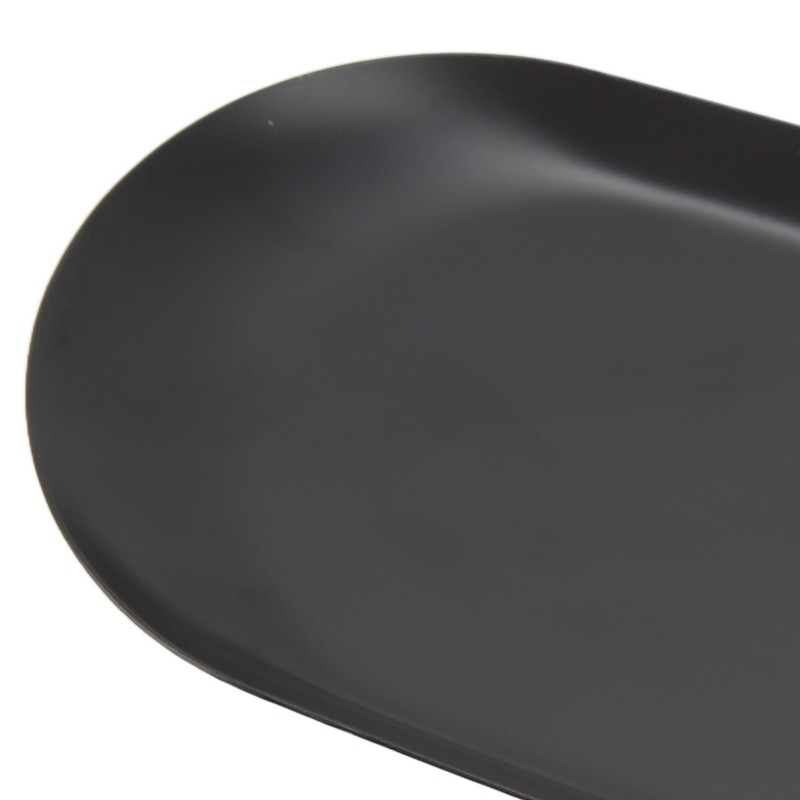 Candle Holder Tray with Wick Dipper Decorative Oval Shape Mattee