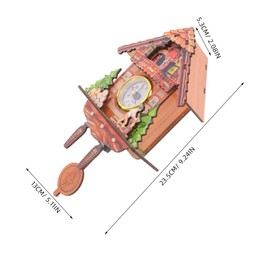 Alipis Wooden Wall Clock Classic Cuckoo Clock Silent Sweep for Living Room or Home Decor