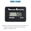 Runleader Digital Mini Vibration Activated Operating Hour Meter with Accelerometer,