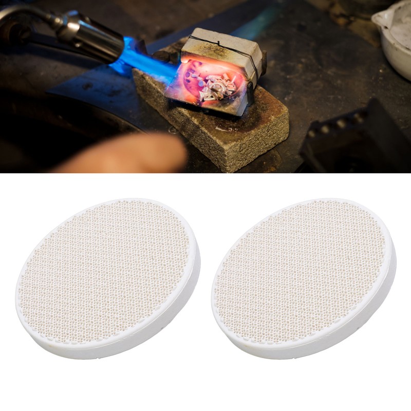 2PCS Round Welding Plate with Multiple Holes Quartz Welding Tile