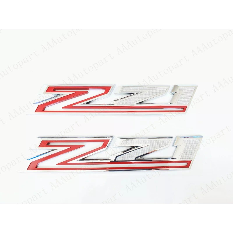 OEM 2pcs 2019-2023 Chevy Silverado Z71 Emblem OEM Fender Chrome