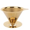 Gold Honeycombed Stainless Steel Reusable Pour Over Coffee Filter Coffee