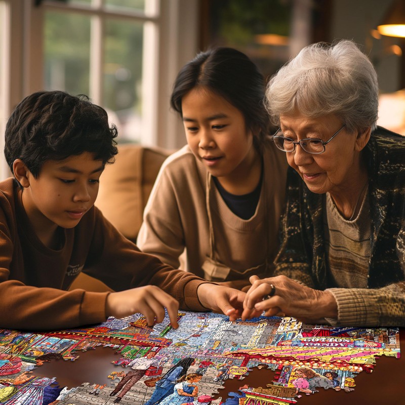 White Mountain - Boardwalk, 1000 Piece Jigsaw Puzzle, Carnival Puzzle