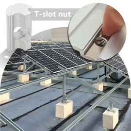 Be In Your Mind 50pcs M8 Thread T Nuts Aluminum T Slot Nuts with Carbon Steel Centring Ball for Solar Photovoltaic Mounts 3D Printer Aluminum Profile