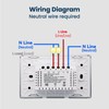 LOUYSGEN Smart Light Switch,2-Button,Aluminum Frame, Neutral Required,2.4GHz, Tuya Smart Life