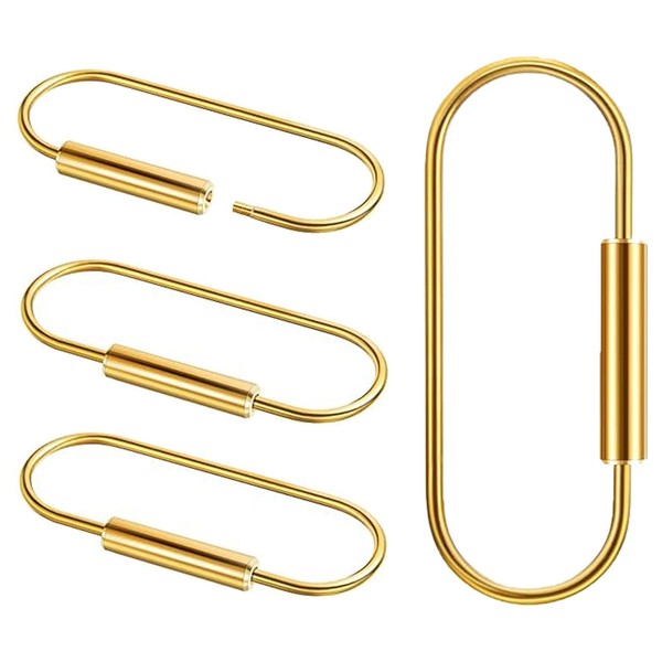 Uimcvn 4PCS Brass Screw Lock Keychain,Simple Style Durable Keychain Holder
