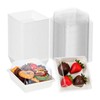 ROSPAKTEK 60Pack Bakery Boxes 4x4x2.5 Inches with Clear Lids –