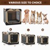 Garnpet Soft Dog Crate for Small Dogs, 4-Door Foldable Collapsible