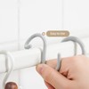 Mt.Jun 6-Pack Secure & Quiet Plastic S Hooks, Flexible Neck