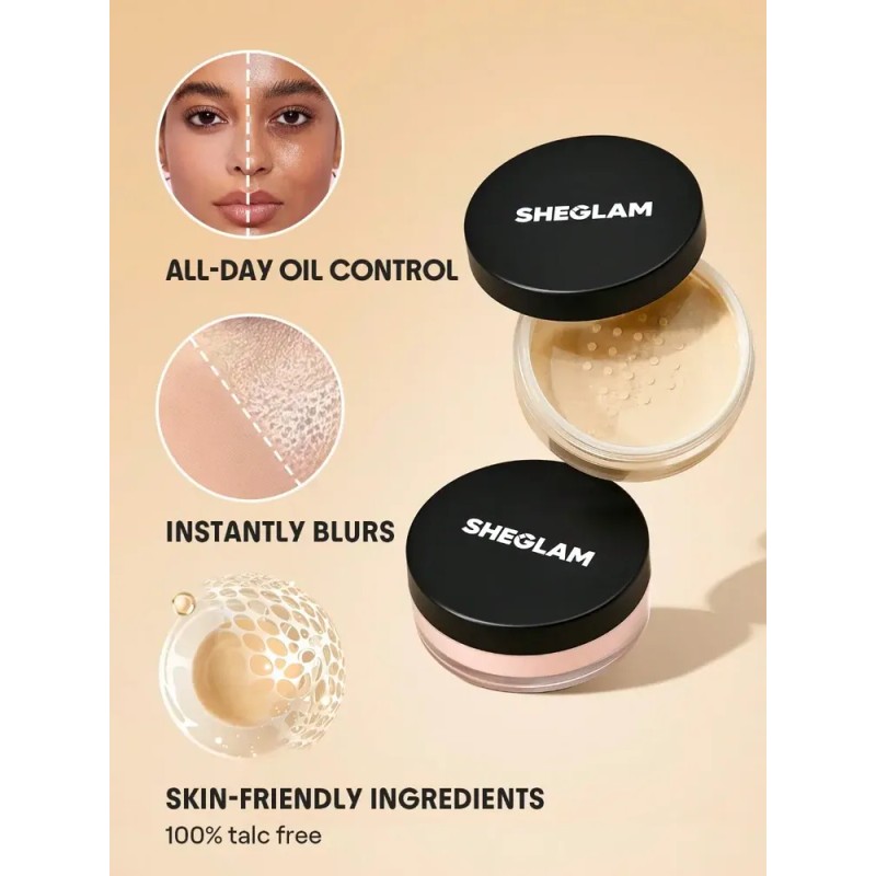 Sheglam Polvo Fijador Baked Glow Radiant Translúcido Translucent