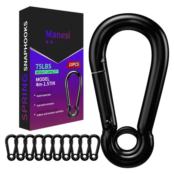 1.57 Inch Spring Snap Hooks 75LBS Capacity, Carabiner Clip, Heavy