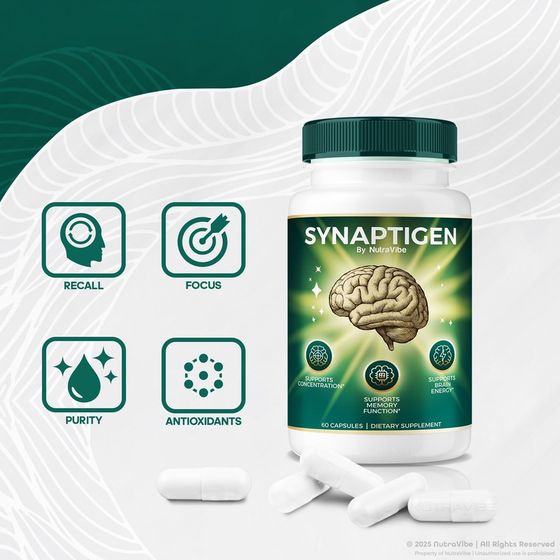 NutraVibe Synaptigen Capsules – Daily Support for Focus, Clarity, Recall