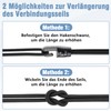 Bungee Cord with Hooks, Pack of 25, Rubber Tensioner with