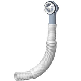 Round Overflow Pipe Kit - Adjustable 200-600mm Sink Overflow Tube for Kitchen & Bathroom, Durable Sink Overflow Kit with Circular Interface, Kitchen Sink Waste Kit