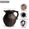 Black Vintage Countertop Utensil Holder, 7.1" Farmhouse Crock with Handle