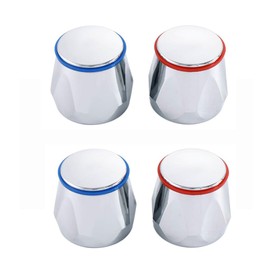 Pokinge 2 Set Hot Cold Faucet Handle Knob Universal Replacement Faucet Handle Knob Red+Blue Faucet Knob Handle Switch