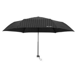 Champion CHM70MN58 Gentleman Windproof Striped Mini Folding Umbrella, Black, 22.8 inches (58 cm) x 6R