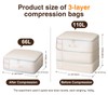 Homsorout 6 Pack Compression Storage Bags - 110L Large Capacity