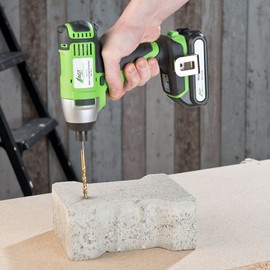 AGT Hexagonal Drill Bit Set: HSS Drill Bit Set for Cordless Screwdrivers, Titanium-Coated, 3-8 mm, 5 Pieces (Drill with Hex Shank, Drill with Hex Socket, Drills)