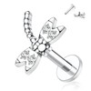 GAGABODY Titanium Labret Studs - 16G Helix, Tragus, Cartilage &
