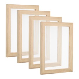 PATIKIL 25 x 19cm A5 Wood Paper Making Screens 4pcs Paper Making Frame Paper Mould Deckle DIY Paper Craft Tools Dry Flowers Handmade Natural Color